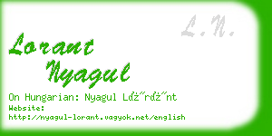 lorant nyagul business card